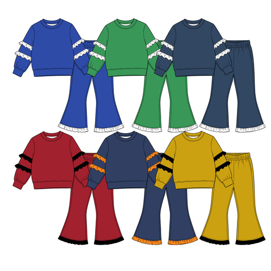 Pre order ruffle sweatershirt pants set