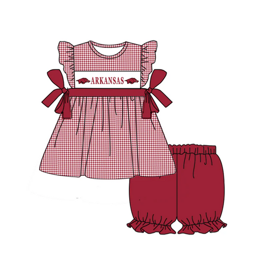 Custom Arkansas baby girls set     MOQ3  D 7.2