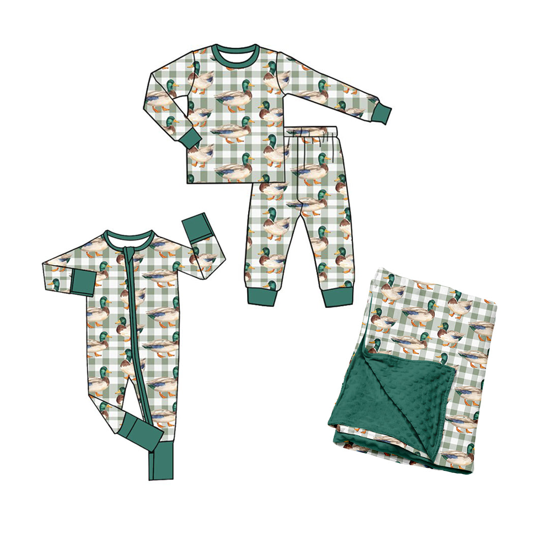 Pre order plaid with duck boy sibling clothing