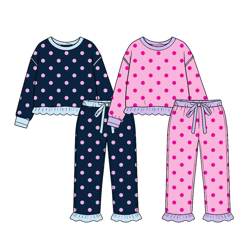 Pre order polka dots ruffle outfit