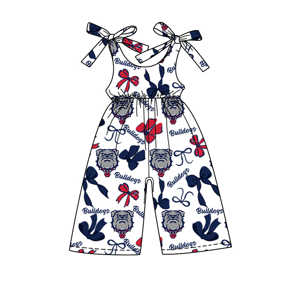 Custom  baby girls Bulldogs team jumpsuit    MOQ3  D 7.26