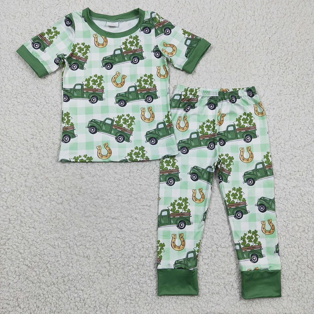 Sibling Baby Girls Boys St Patrick Day Boutique Holiday Clothes Sets