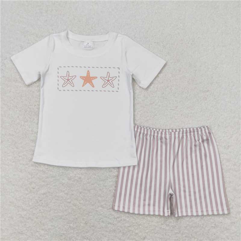 Match Baby Girls Boys Star Fish Stripes Dresses Sets D 3.14