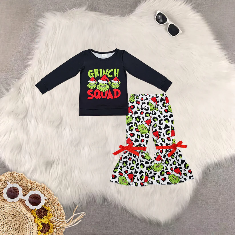 Match Christmas cartoon long sleeve white trousers suit D 5.26