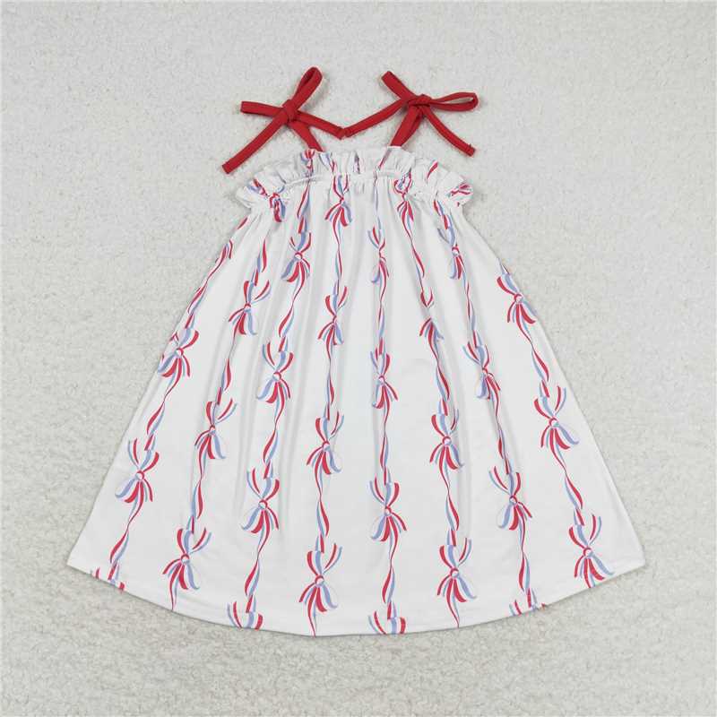 Match Baby Girls 4th Of July Bows Sibling Rompers Dresses Clothes Sets