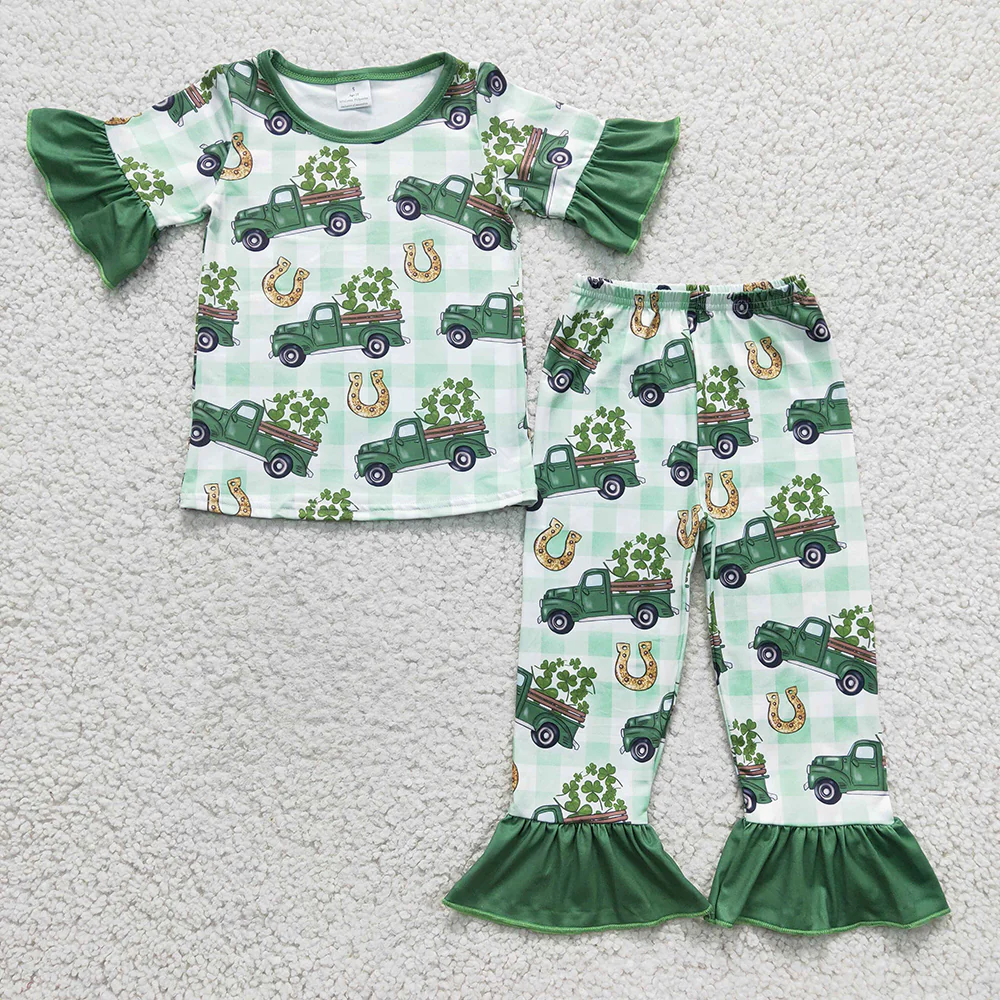 Sibling Baby Girls Boys St Patrick Day Boutique Holiday Clothes Sets
