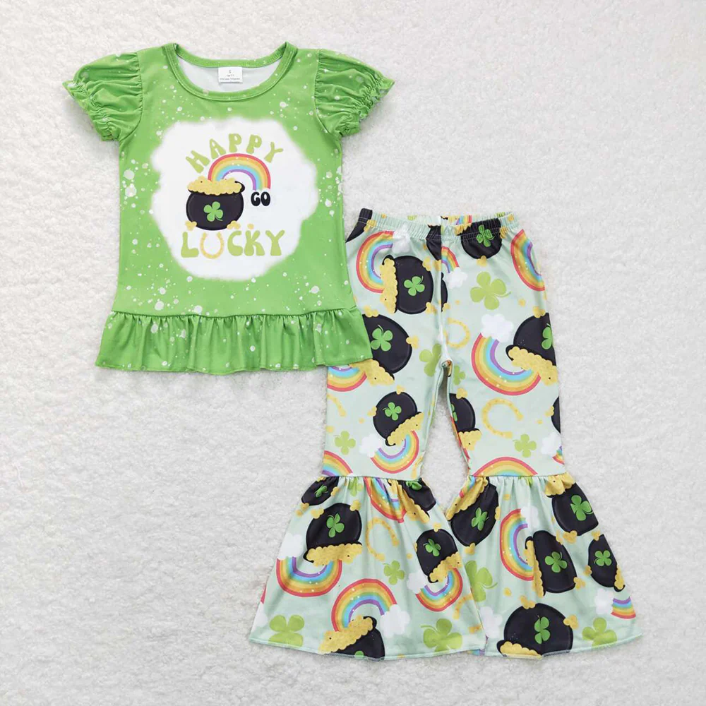 Sibling Baby Girls Boys St Patrick Day Boutique Holiday Clothes Sets