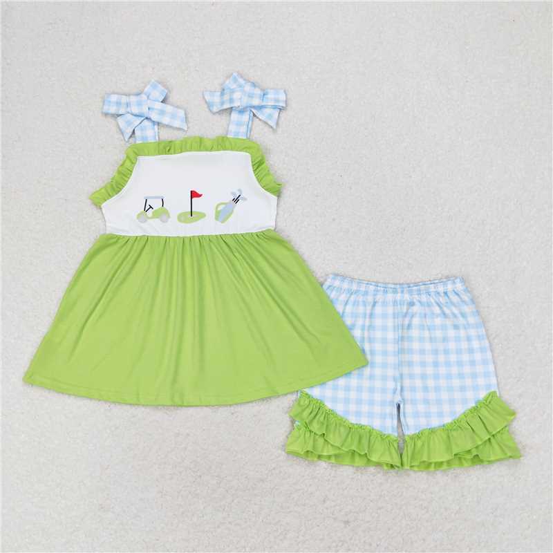 Match Baby Girls Boys Golf Summer Sibling Rompers Dresses Outfits Clothes Sets