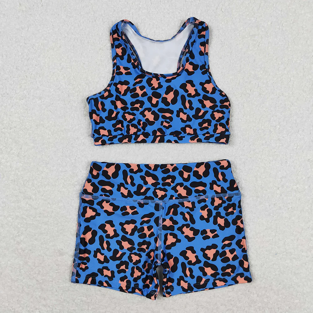 Match Baby Girls Western Sports Crop Tops Shorts Sibling Clothes Sets