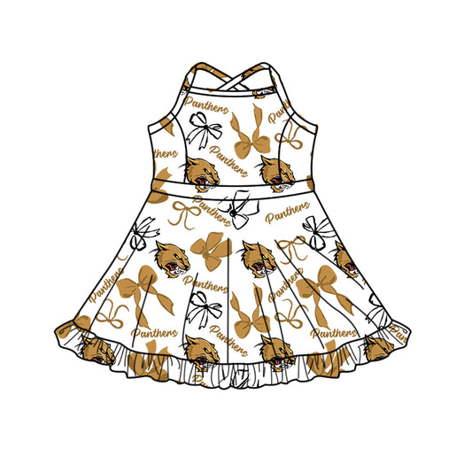 Custom baby girl Panthers team dress D 822