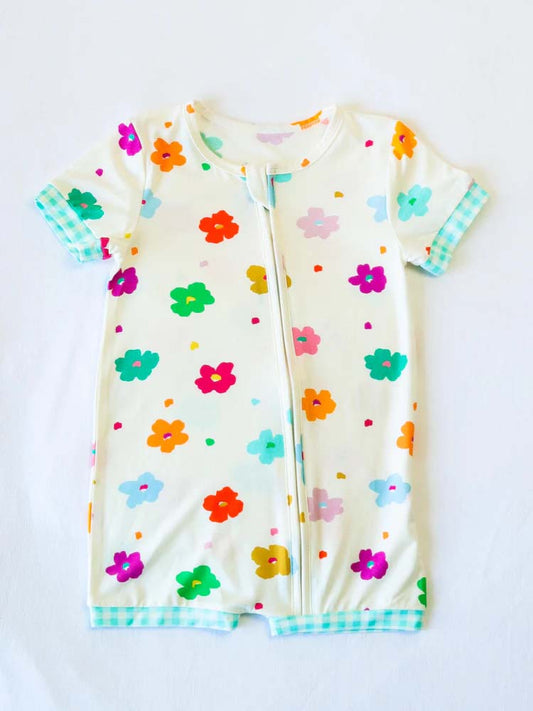 Custom Baby Girls Floral Short Romper D 5.28