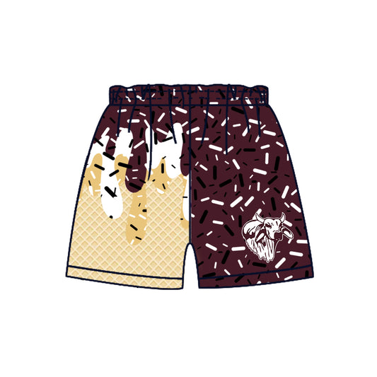 Custom  Baby Boys Hallettsville Brahmas Team Sports Shorts D 7.23