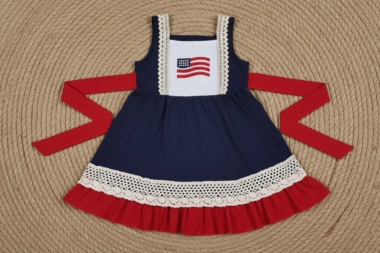 strap flag dress