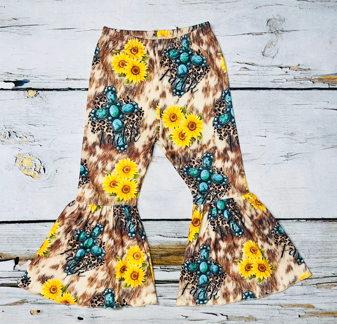 Yellow "faith" cross & sunflowers 2pc set GSPO0269