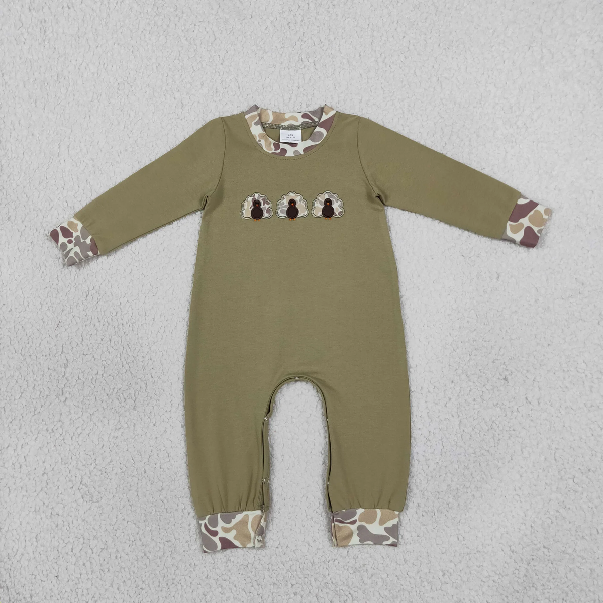 Matching boys embroidery Thanksgiving turkey clothing