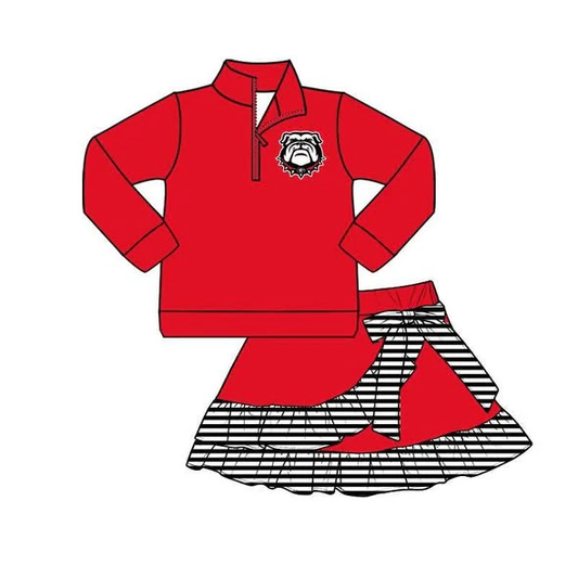 Custom order MOQ 3 Georgia girls pullover set