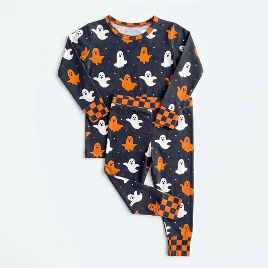 MOQ 8 TAT 7-8weeks custom order Gray Halloween Two Piece PJ