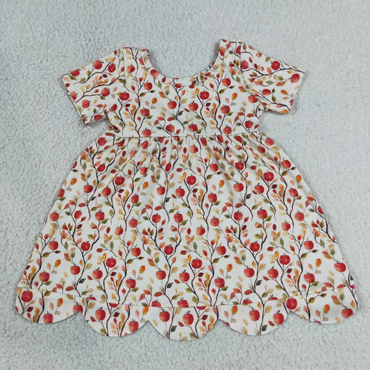 short sleeve autumn apple-grove scallop dress