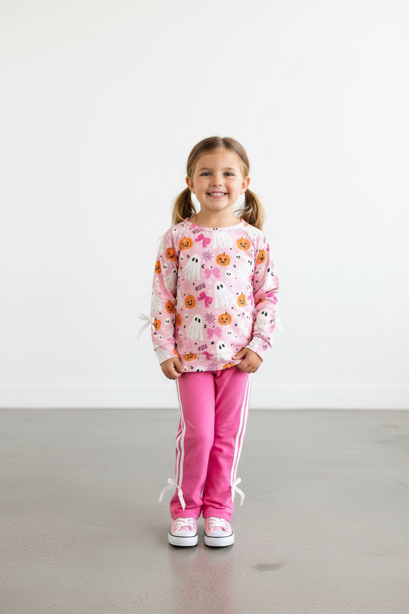 Pre order halloween pumpkin ghost pants set