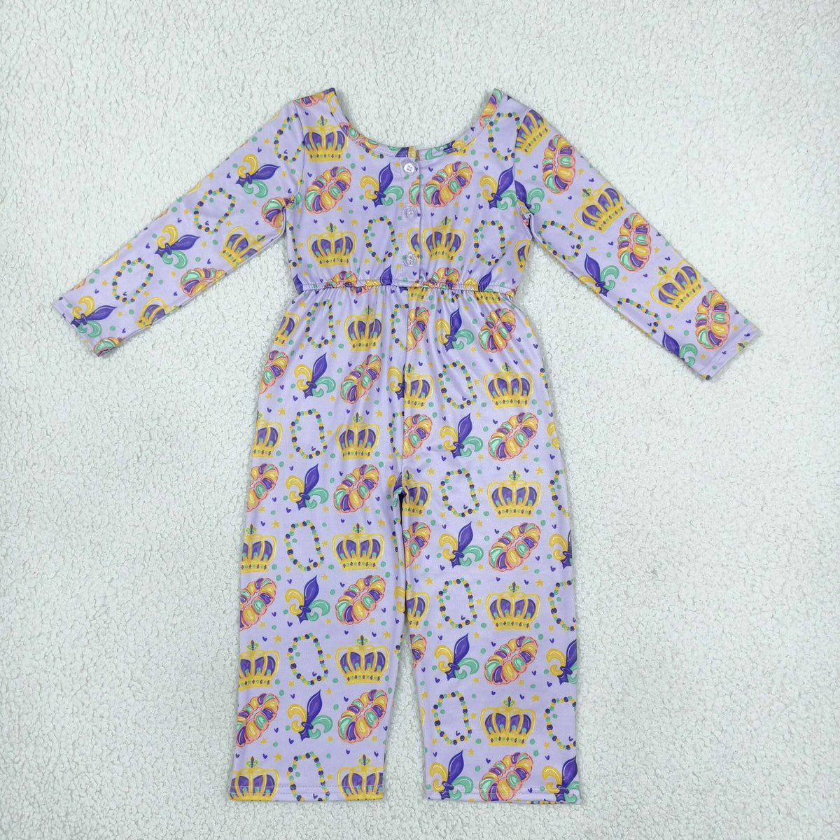 mardi gras long sleeve jumpsuit