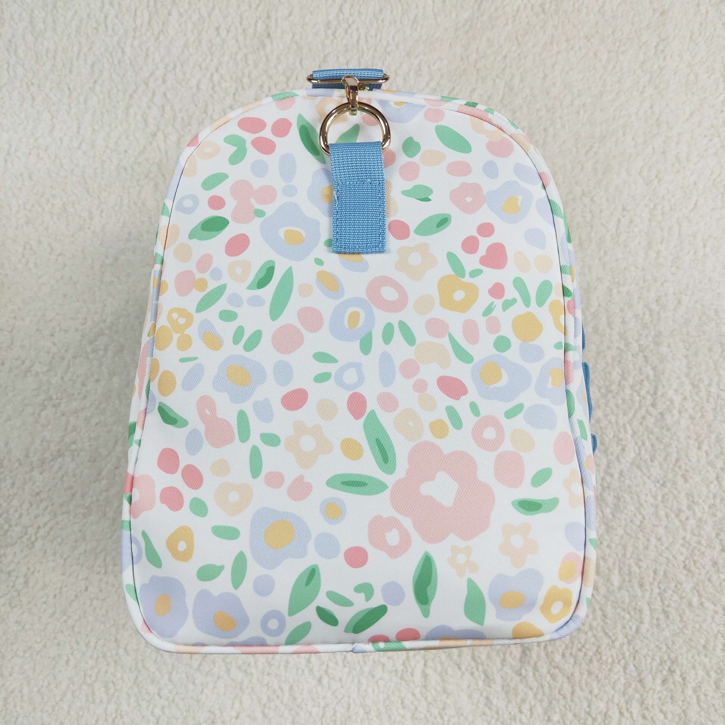 BA0292 Blue Ruffle Colorful Leopard Print Gym Duffle Bags  D 4.19