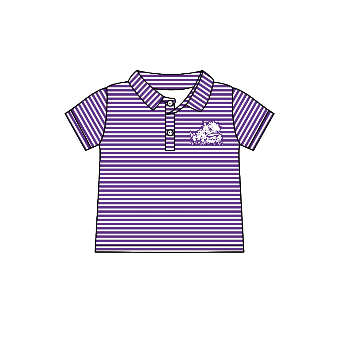 Custom  children   TCU Horned Frogs team top  D 6.23