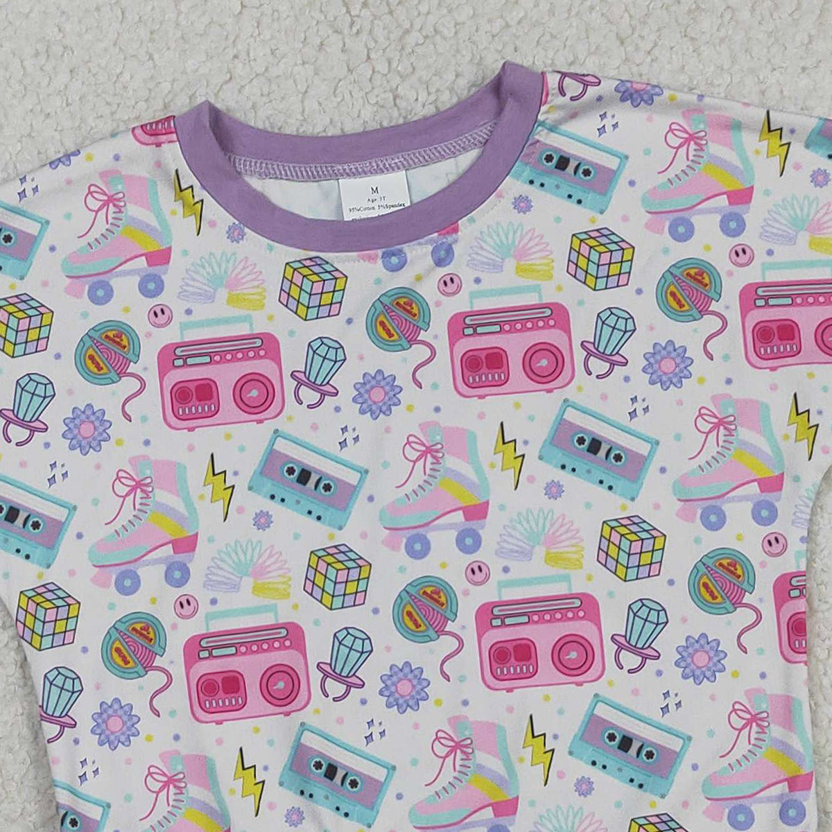 Baby Girls Long Sleeve Recorder Flowers T-shirts Top Cute Floral Print Comfortable Cotton Baby Girl's Shirt