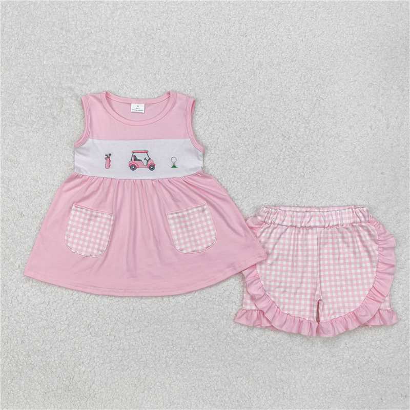 Match Boys Baby Girls Golf Carts Top Shorts Outfits Clothes Sets D 3.27