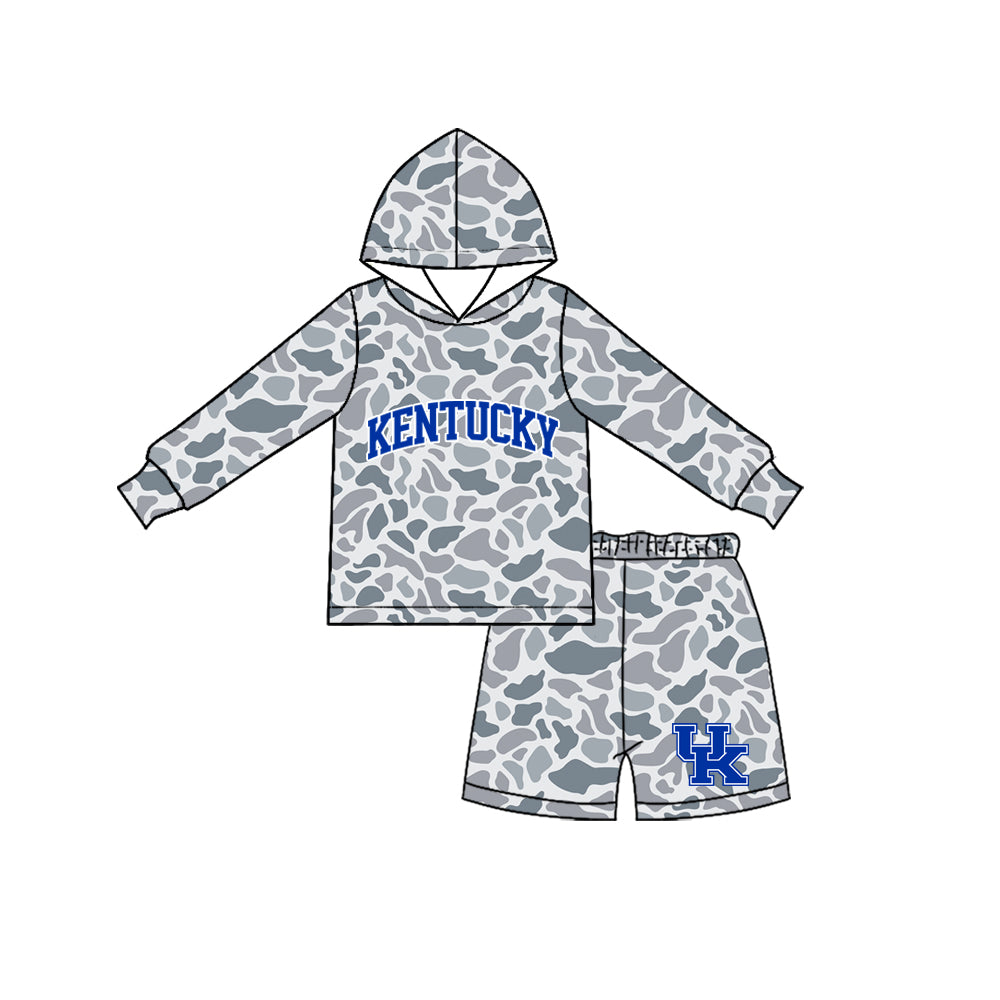 Custom order MOQ 5 long sleeve camo hooded team outfit