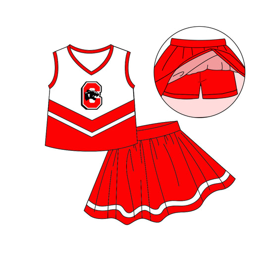 Custom order Alexis  team panther skort set