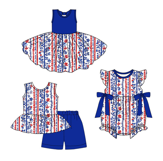 Custom match baby girls flowers dress set  D 3.25