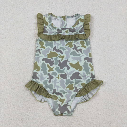 baby girl camo one piece swimsuit
