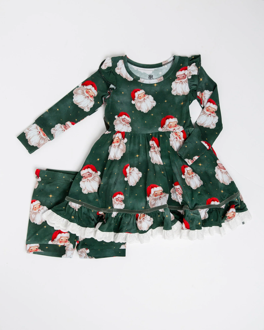 MOQ 8 TAT 7-8weeks custom order Claus Encounters Long Sleeve Party Dress & Shorts Set