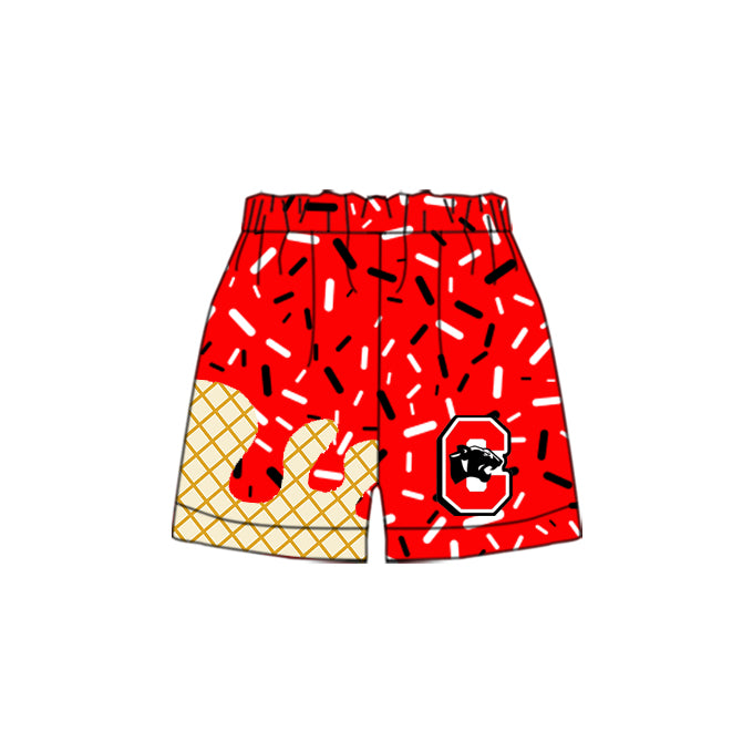 Custom order Alexis  team panther drip shorts