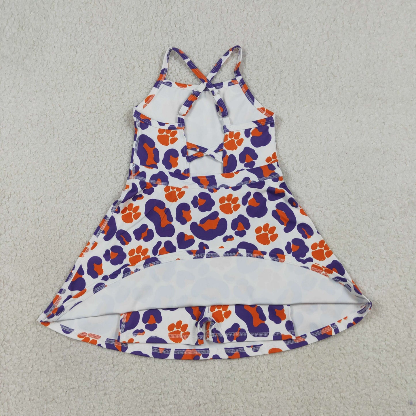 purple orange team athletic skort dress