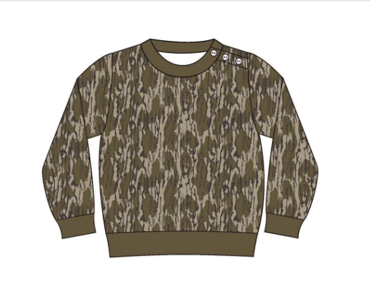 MOQ 5 one items Tat 6-7weeks kids camo sweatershirt boys top