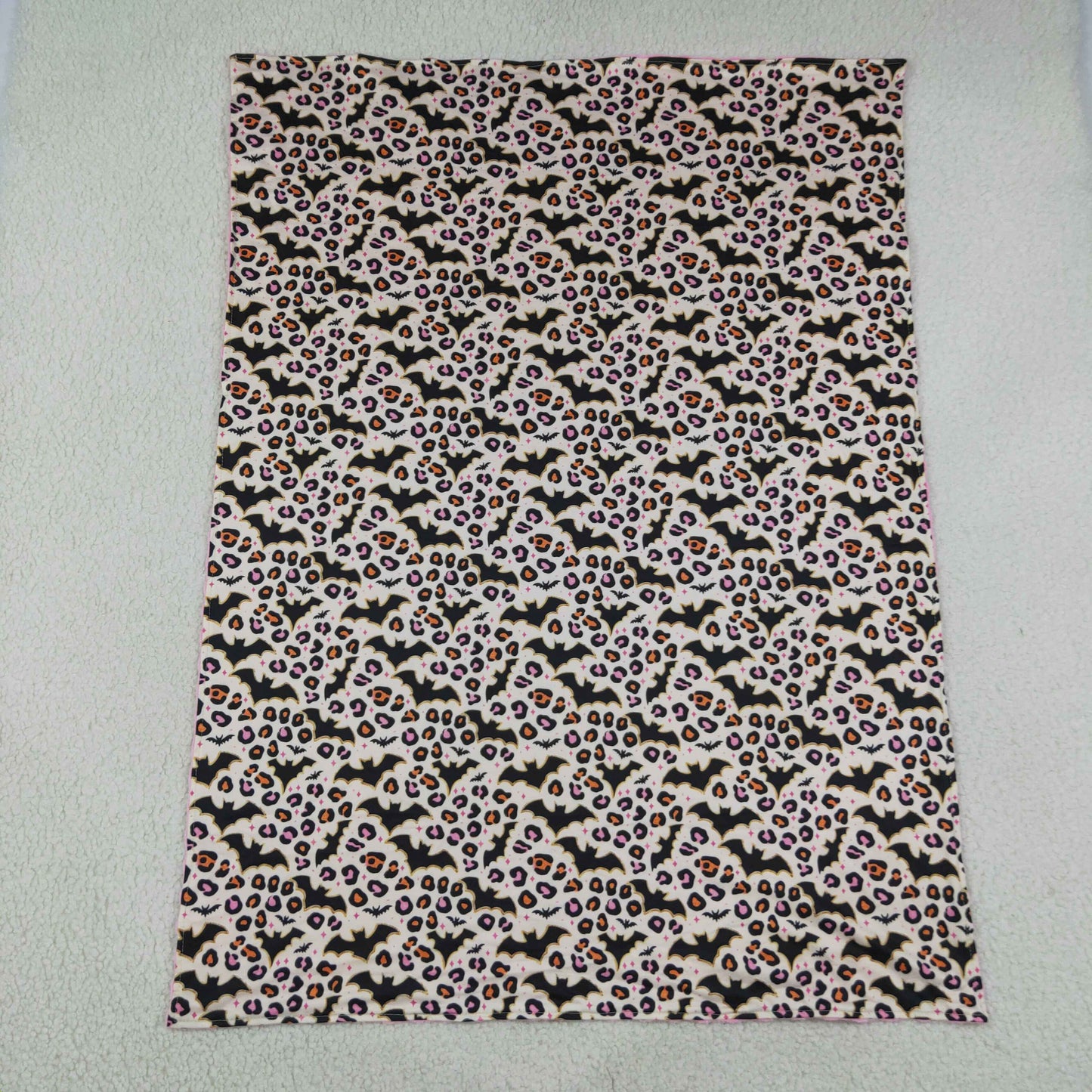 bat leopard blanket for Halloween