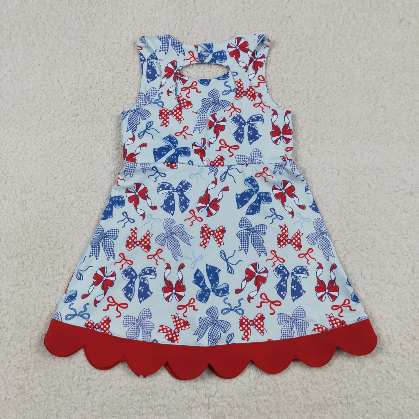 patriotic coquette athletic scallop dress