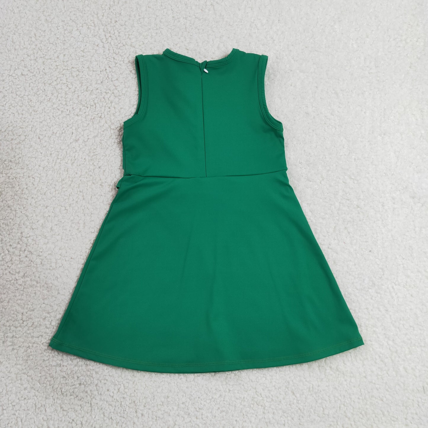 sleeveless solid green athletic dress