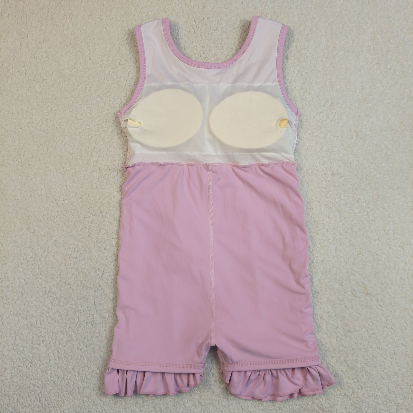 solid lavender ruffle athletic dress