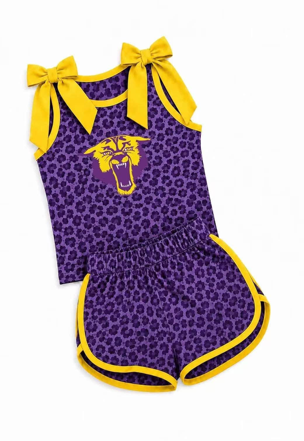 Custom order MOQ 5 Tigers Football Team Cheer Sets