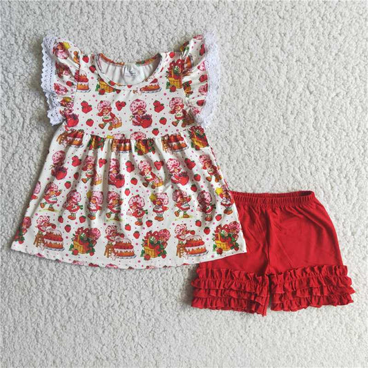 E2-16 Lovely cartoon soft shorts set D 5.8