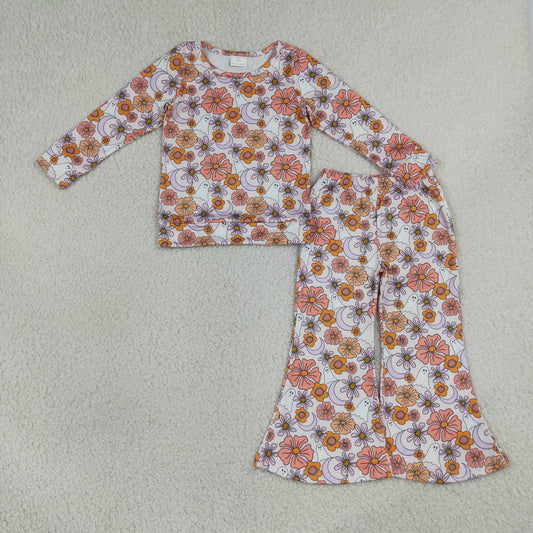spooky ghost Halloween flower belle pants set girl outfit