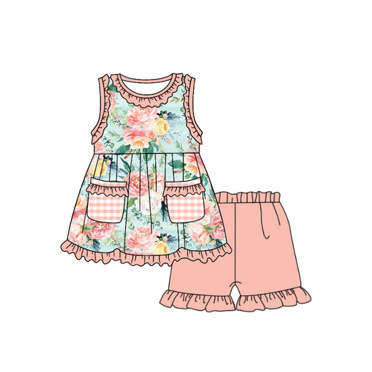 pre-order GSSO0895 baby girl clothes flower summer outfit