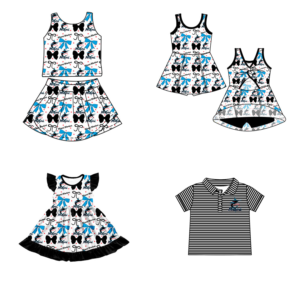 Custom  children Miami Marlins  team top  D 6.23
