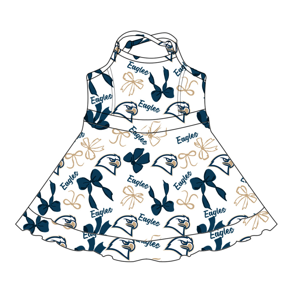 Custom  baby girls Eagles  team dress    MOQ3  D 7.25