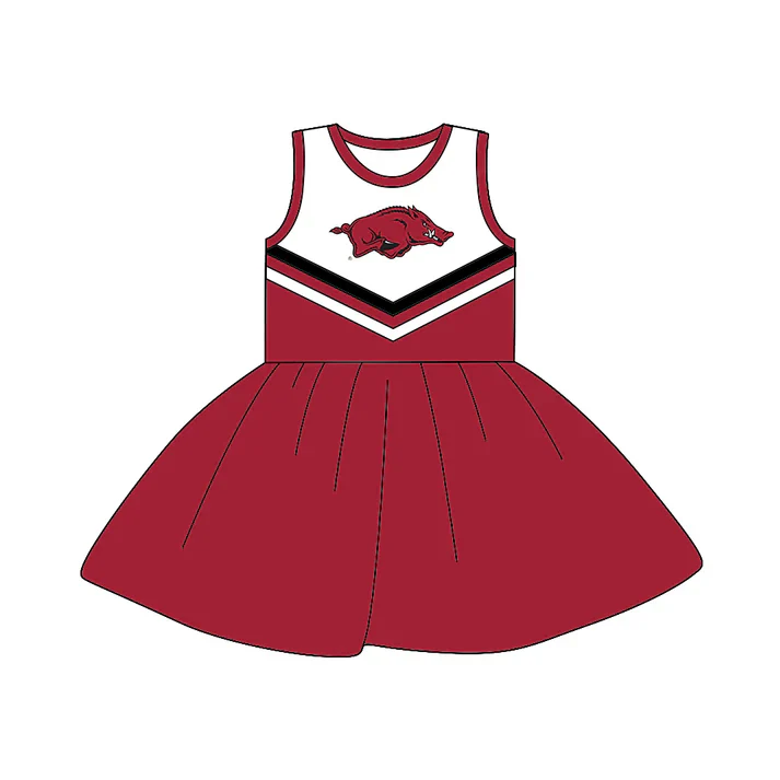 Custom Arkansas baby girls dress  MOQ3  D 7.3