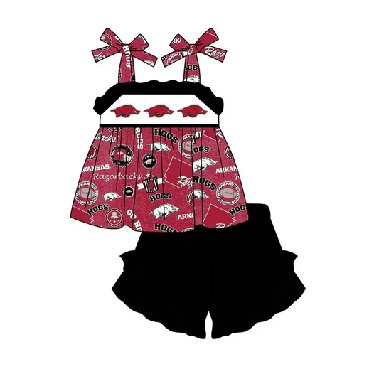 Custom Arkansas baby girls set     MOQ3  D 7.3