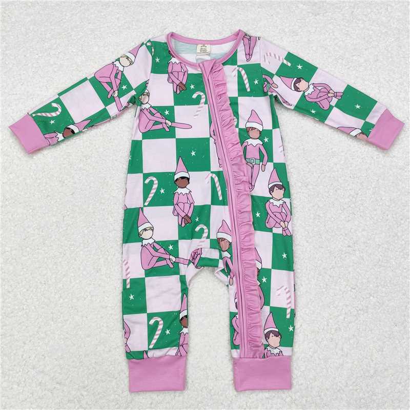 Match Girls Boys Christmas Shelf Bamboo Rompers Pajamas Clothes Sets