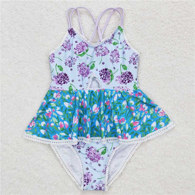 Match Baby Girls Summer Ruffle One Piece Sibling Sister Swimsuits